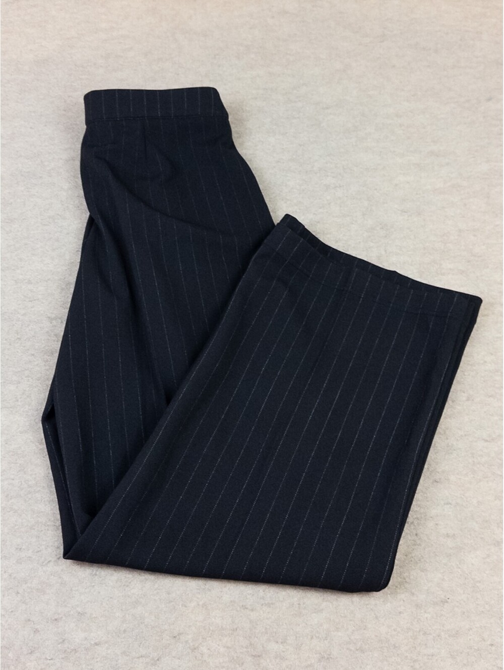 Jules & Leopold Women's Black Pinstripe Wide Leg Pants Size S/P